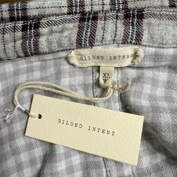 Gilded intent frayed hem Plaid Button-Up Women’s Top - Picture 4 of 9